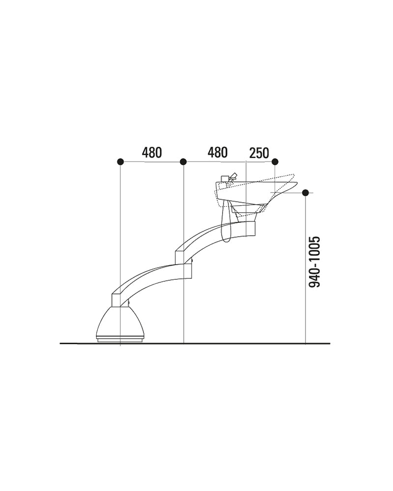 Contura swing PLUS - Czarna myjnia kolumnowa - Czarna misa