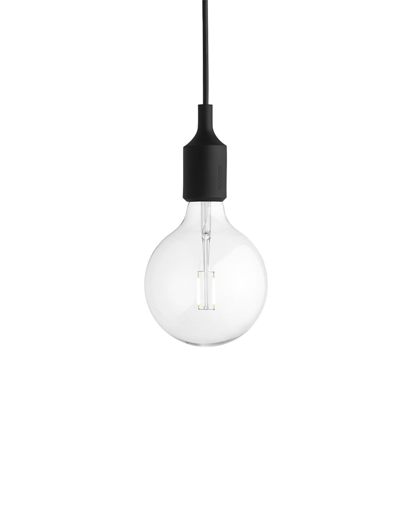 E27 LED - Czarna lampa sufitowa