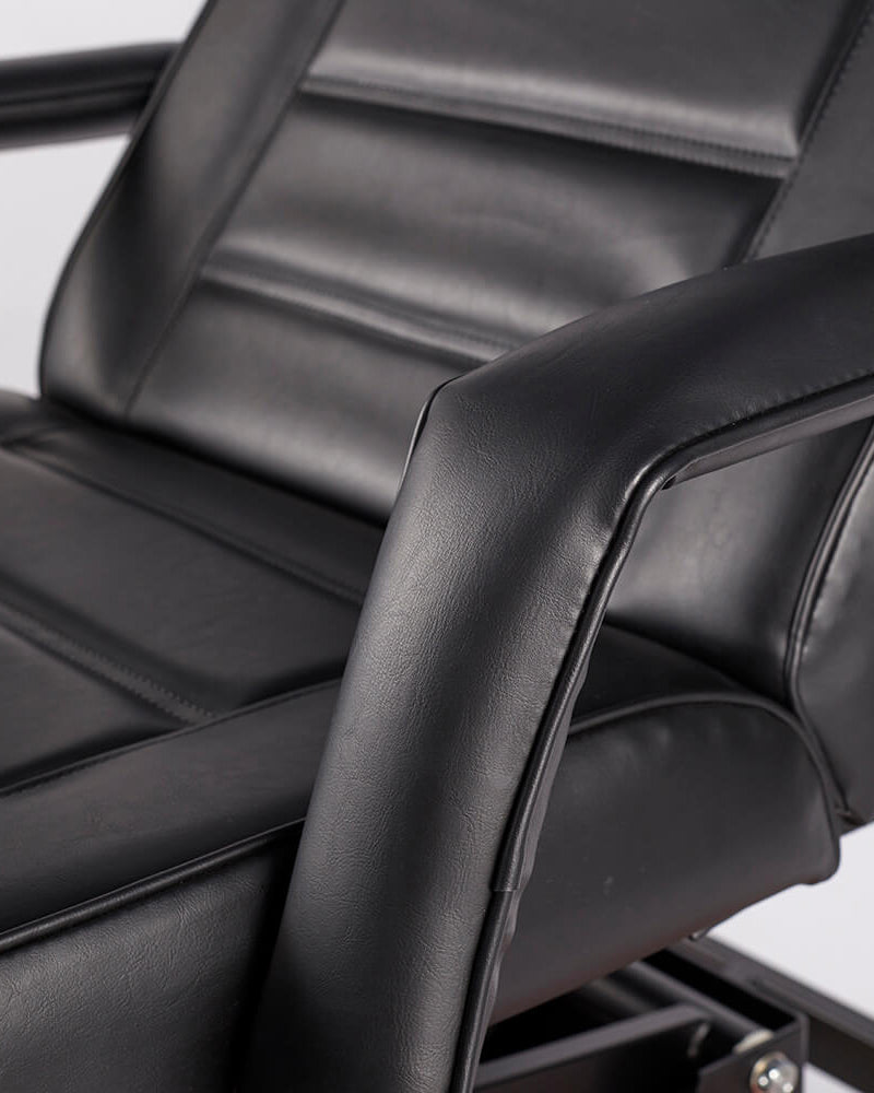 Aquarius II - Czarny fotel do tatuażu - Z silnikiem