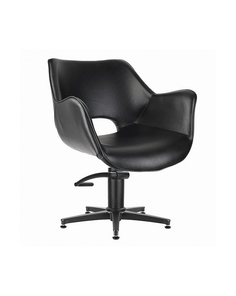 Chloe Black - Black hairdressing chair - Black cross base