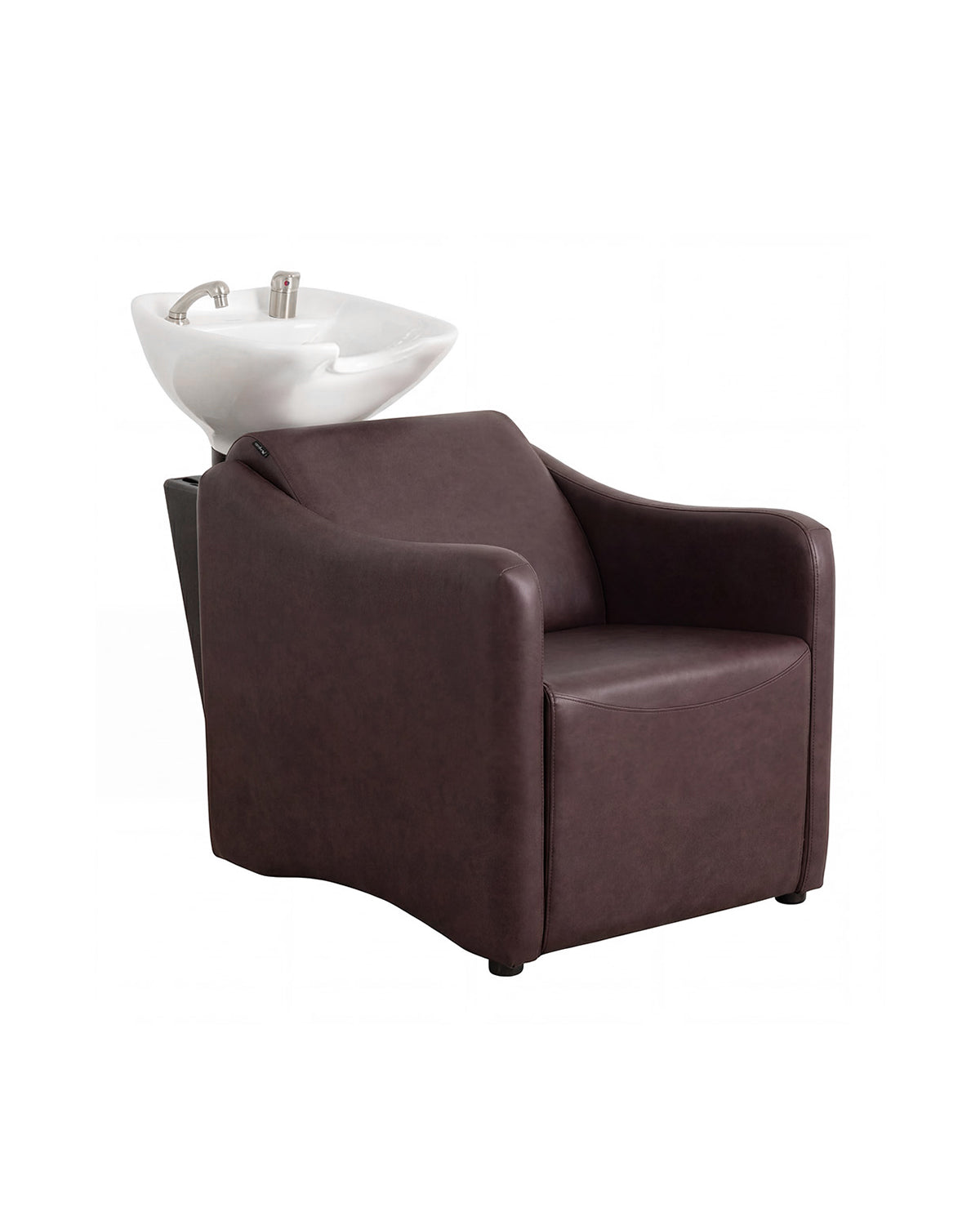 Ava Merlot - Brązowa myjnia fryzjerska z chromowanym mikserem