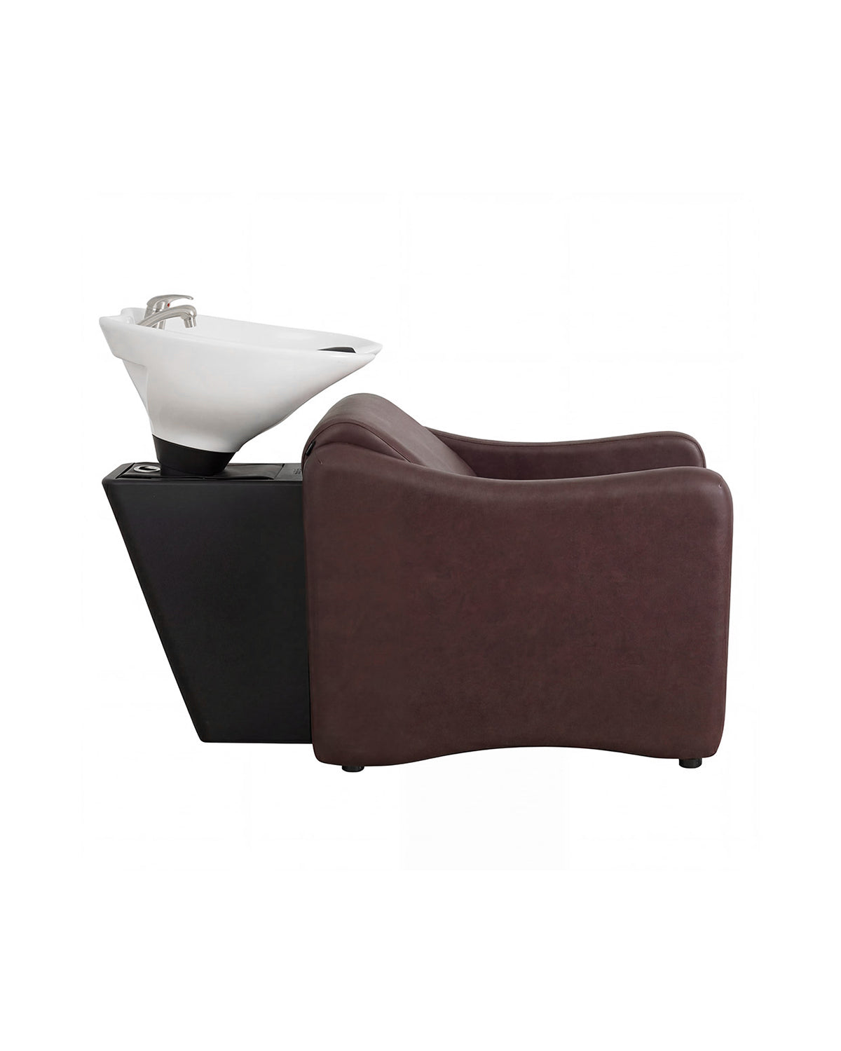 Ava Merlot - Brązowa myjnia fryzjerska z chromowanym mikserem