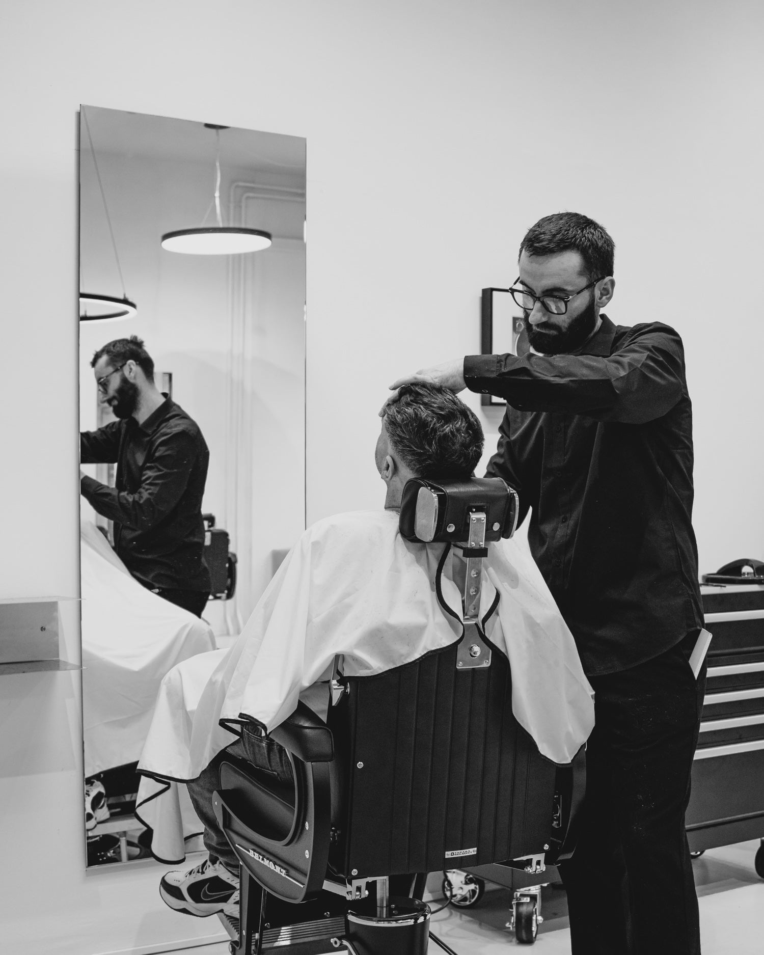 Frameless - Square hairdresser mirror - 65x195cm