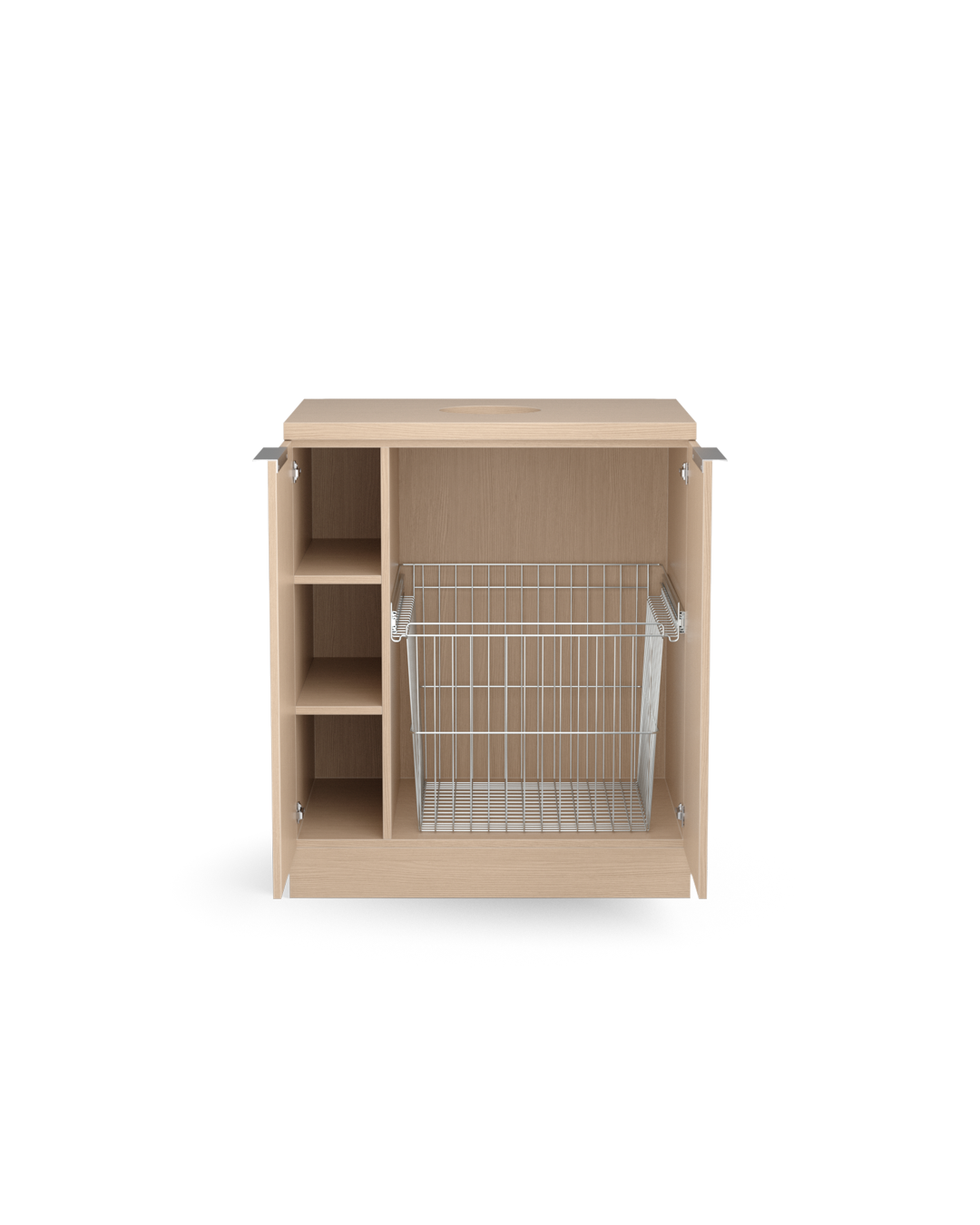 Colorbar kosz na ręczniki - Szafka podmywalkowa z wzorem drewna dębowego - Cappuccino