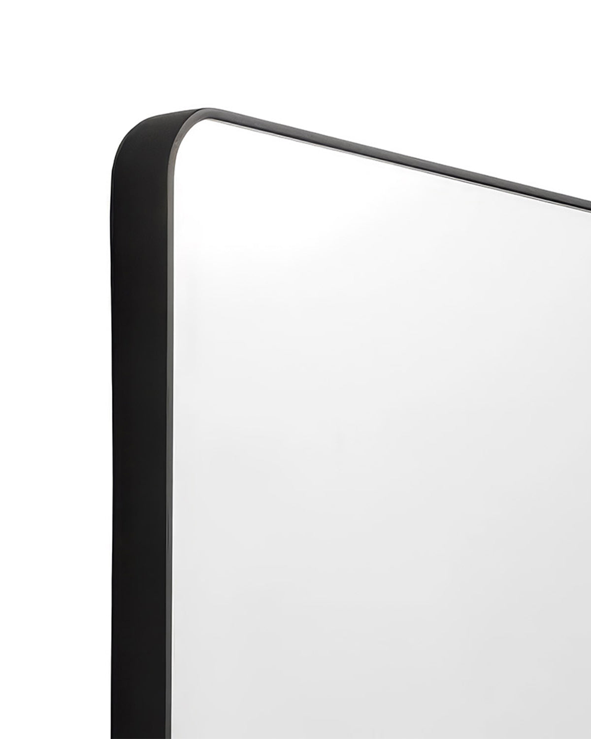 Loft - Czarne lustro fryzjerskie z półką na akcesoria