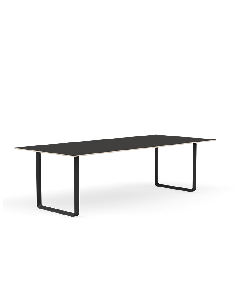 70/70 Duży - Czarny linoleum - Czarna rama