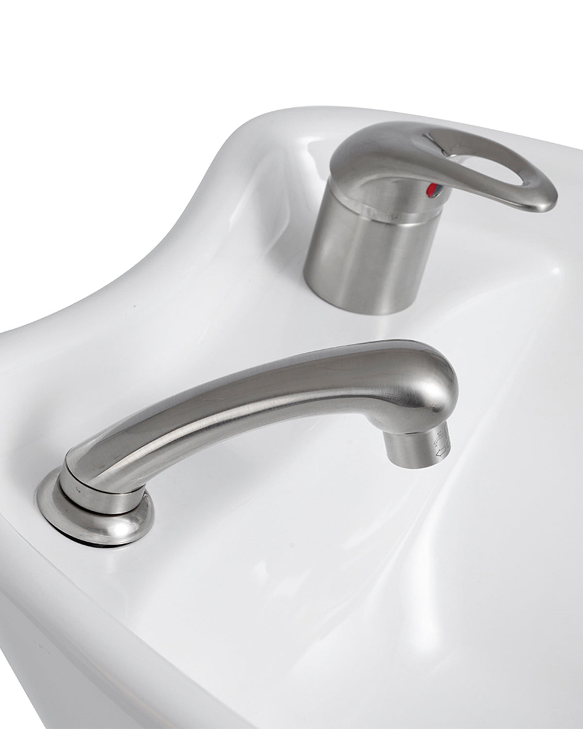 Vespa Merlot - Brązowa myjnia fryzjerska z białą miską