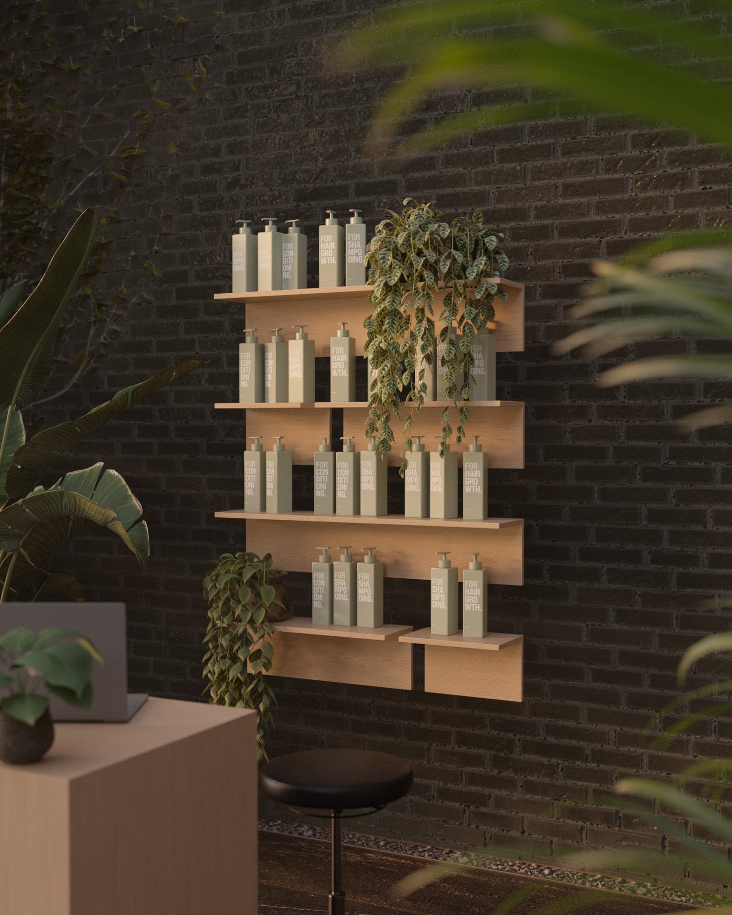 Display Oak - Półka 32cm we wzorze dębu