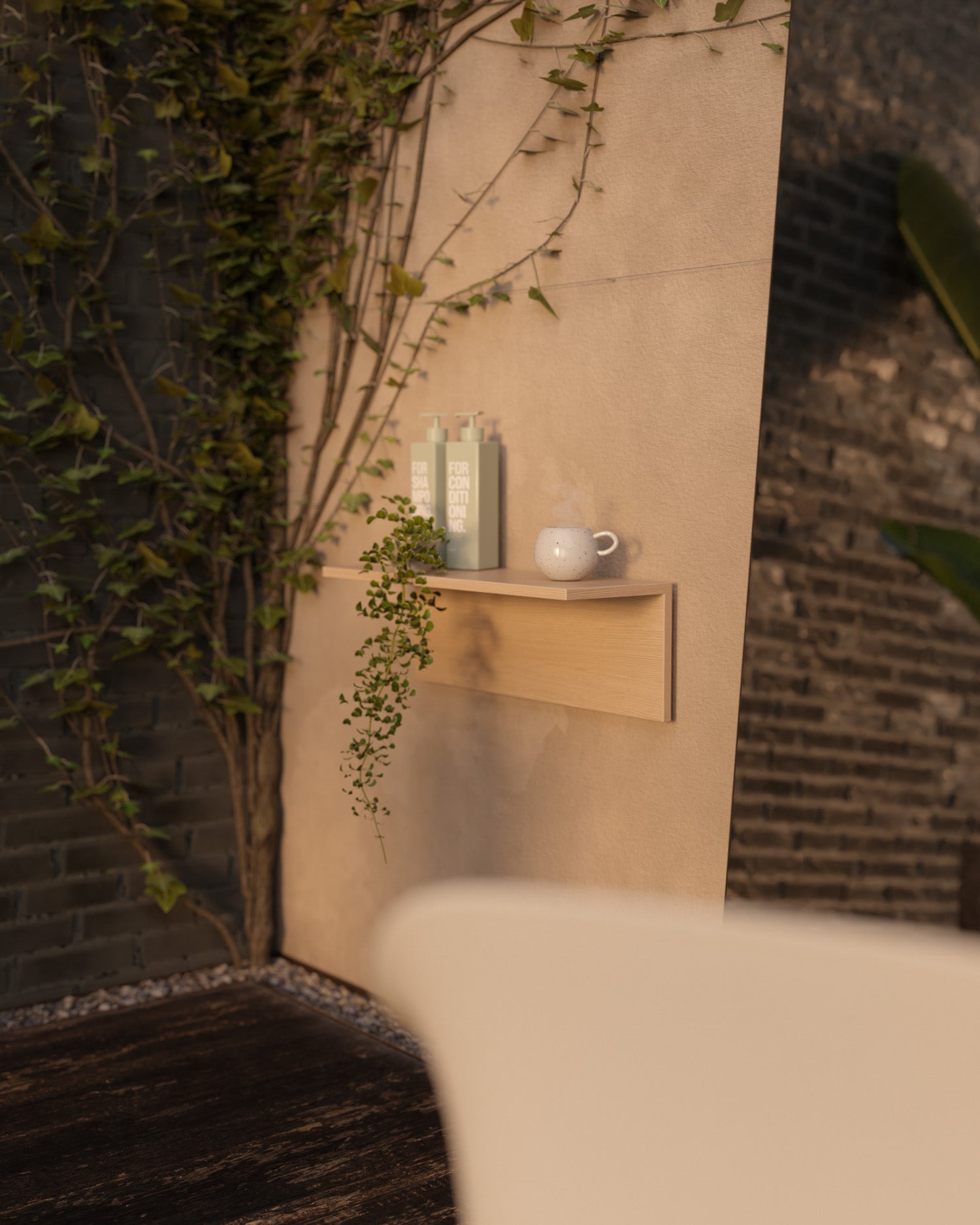 Display Oak - Półka 61cm we wzorze dębu