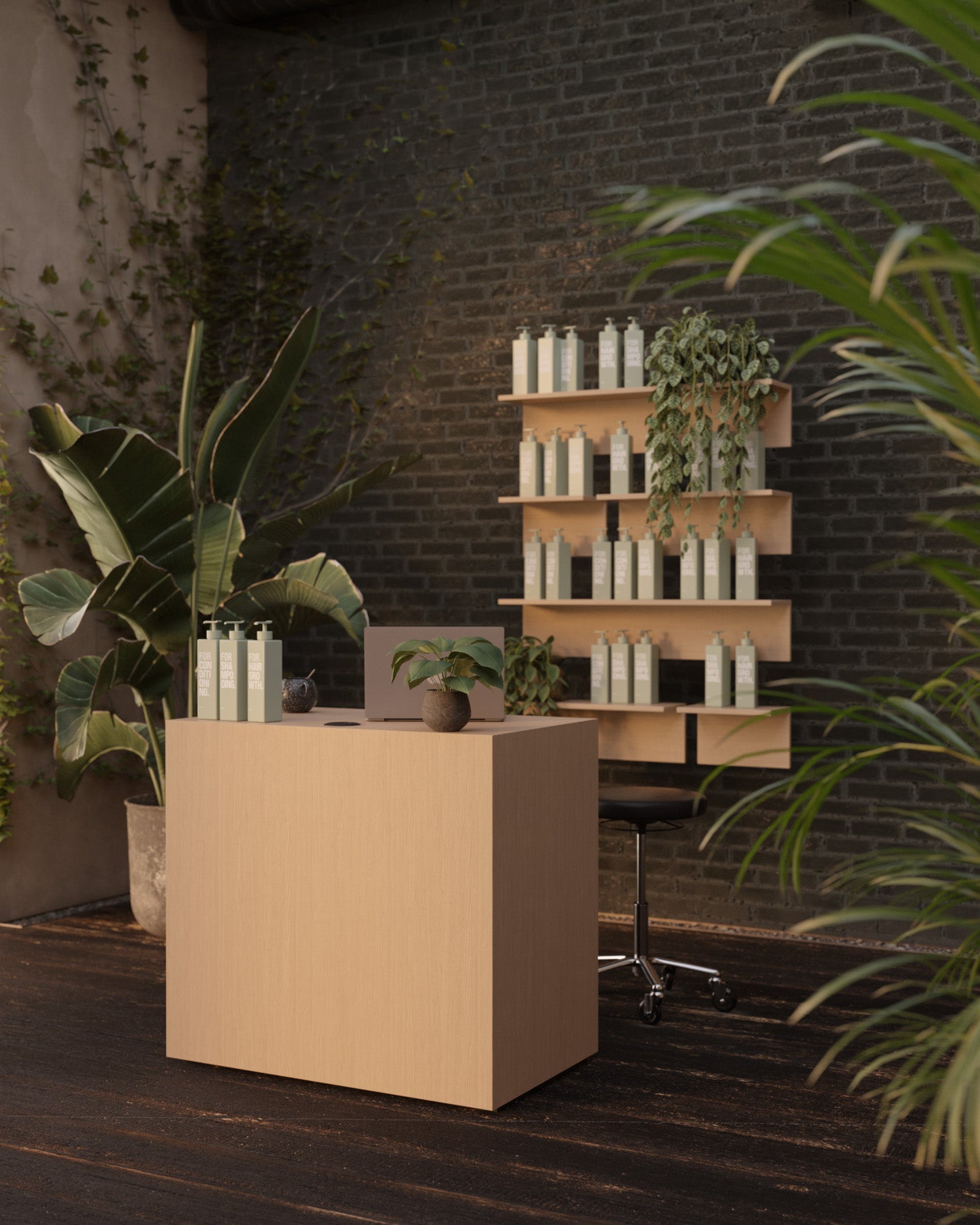 Display Oak - Półka 61cm we wzorze dębu