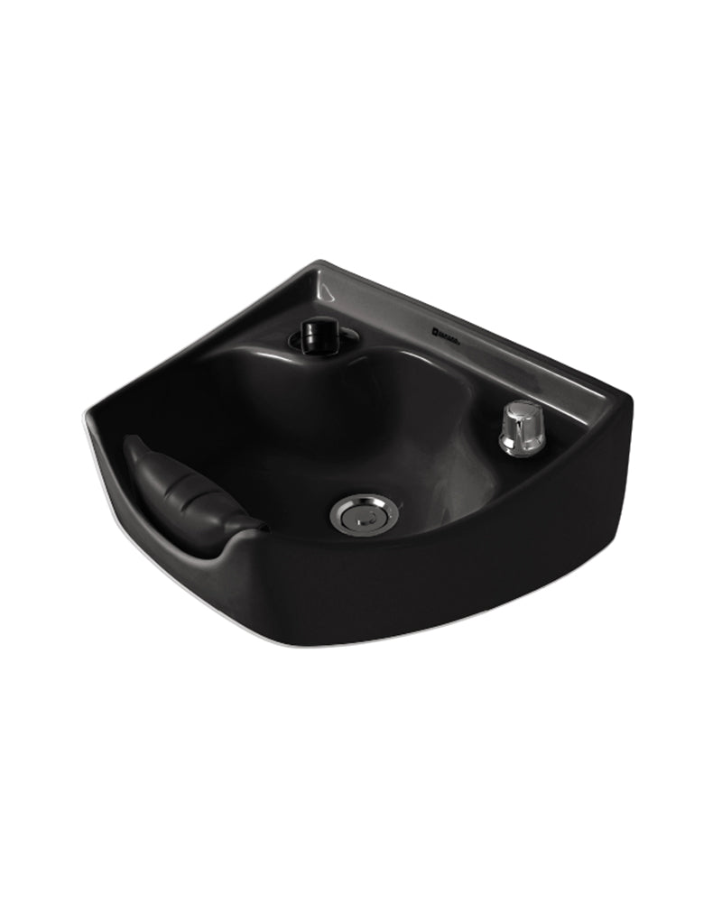 Majolica - Czarna umywalka barberska