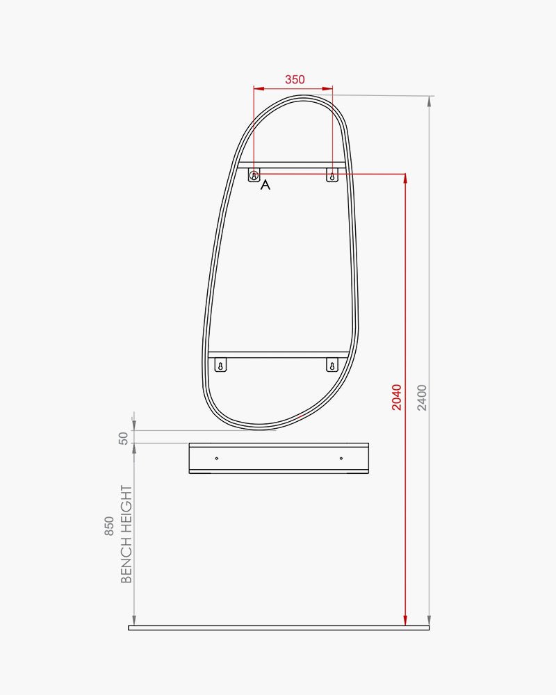 Pebble spejl Comfortel Just Add People